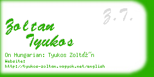 zoltan tyukos business card